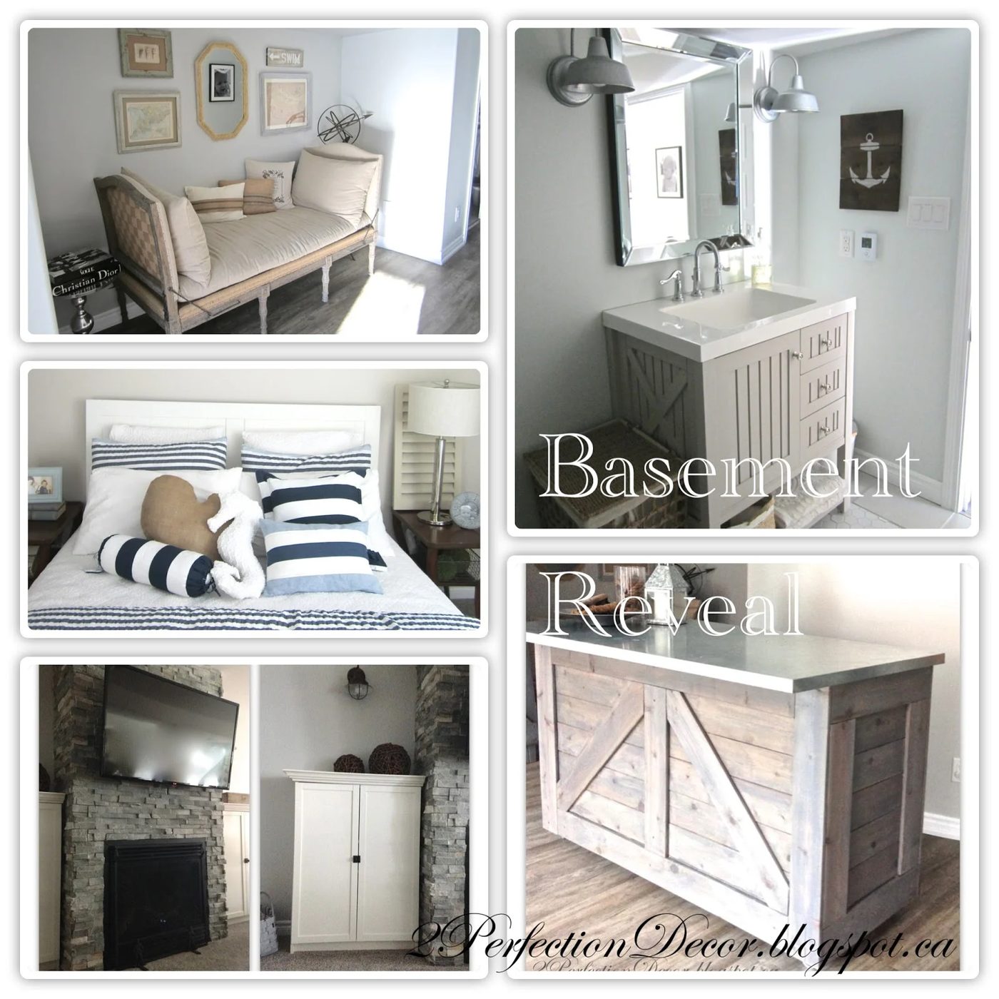 Basement Remodel with Rustic Wooden Bar by 2Perfection Decor Blog featured on Bekob