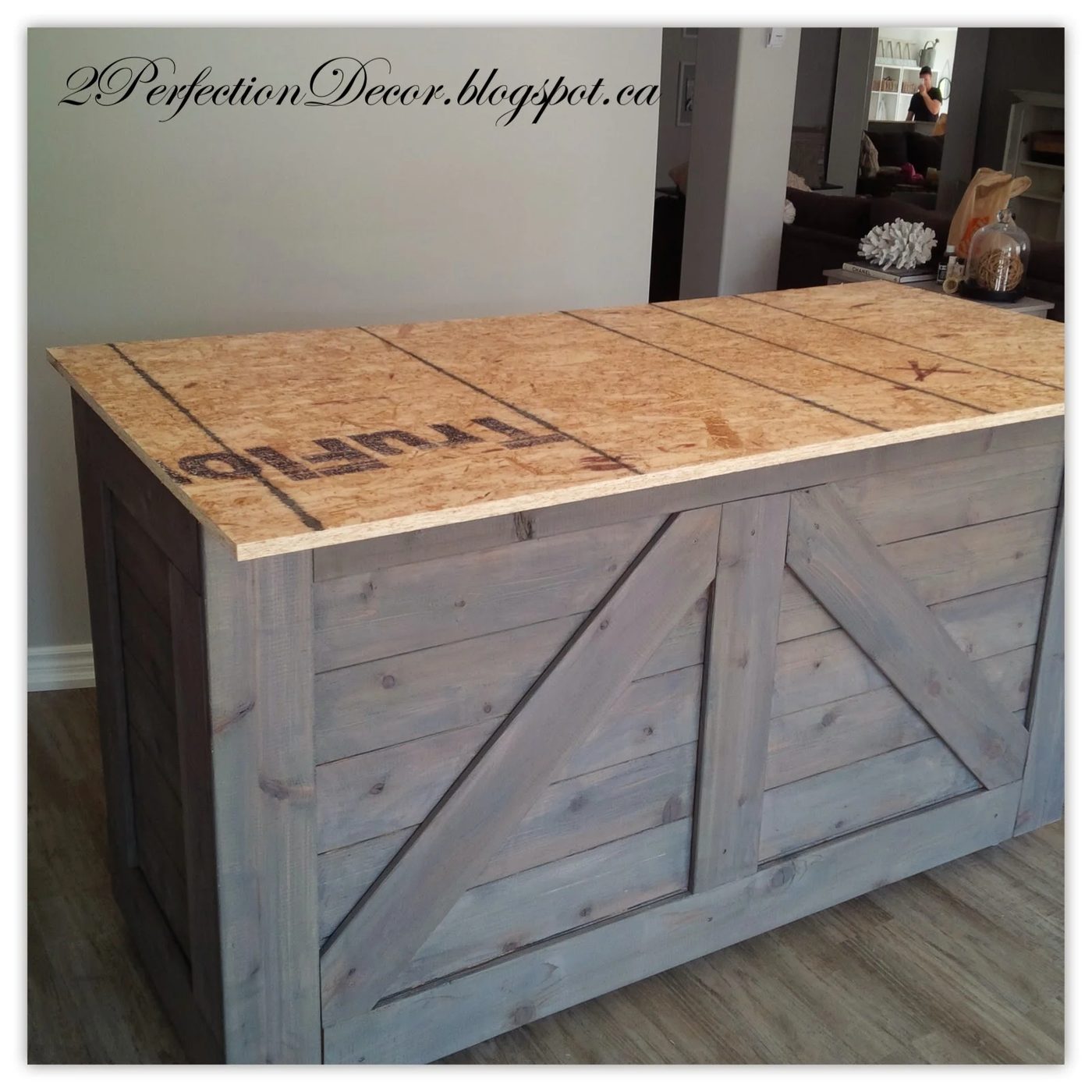 Handmade Bar using an IKEA Cabinet and Reclaimed Wood by 2Perfection Decor Blog featured on Bekob