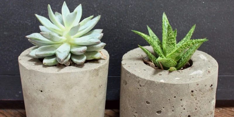 Handmade Cement Planters and Garden Globes