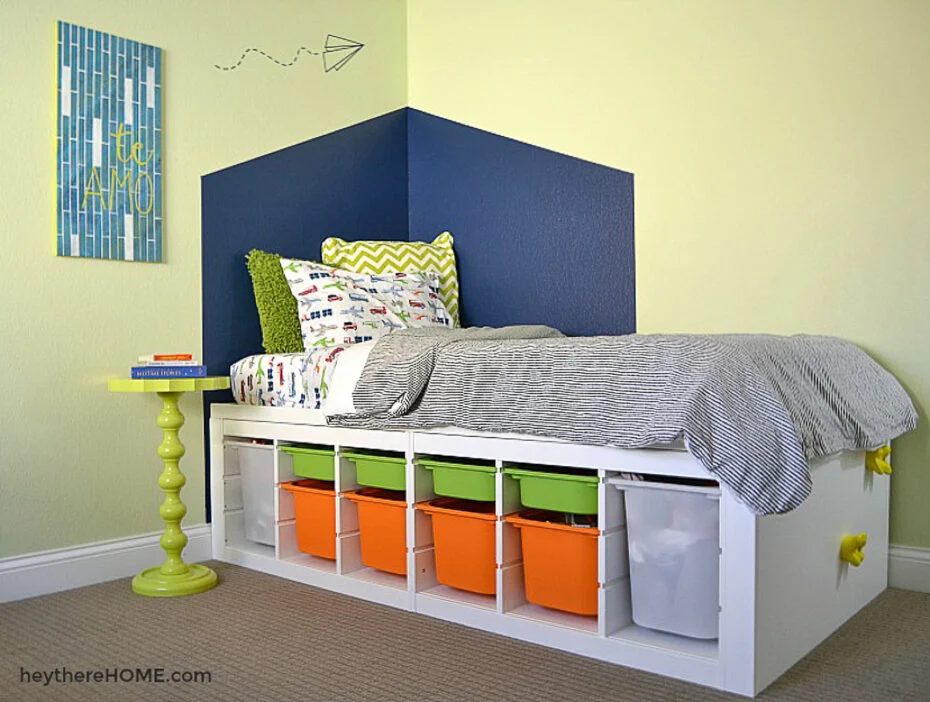 Ikea Platform Bed With Trofast Toy Storage By Hey There Home