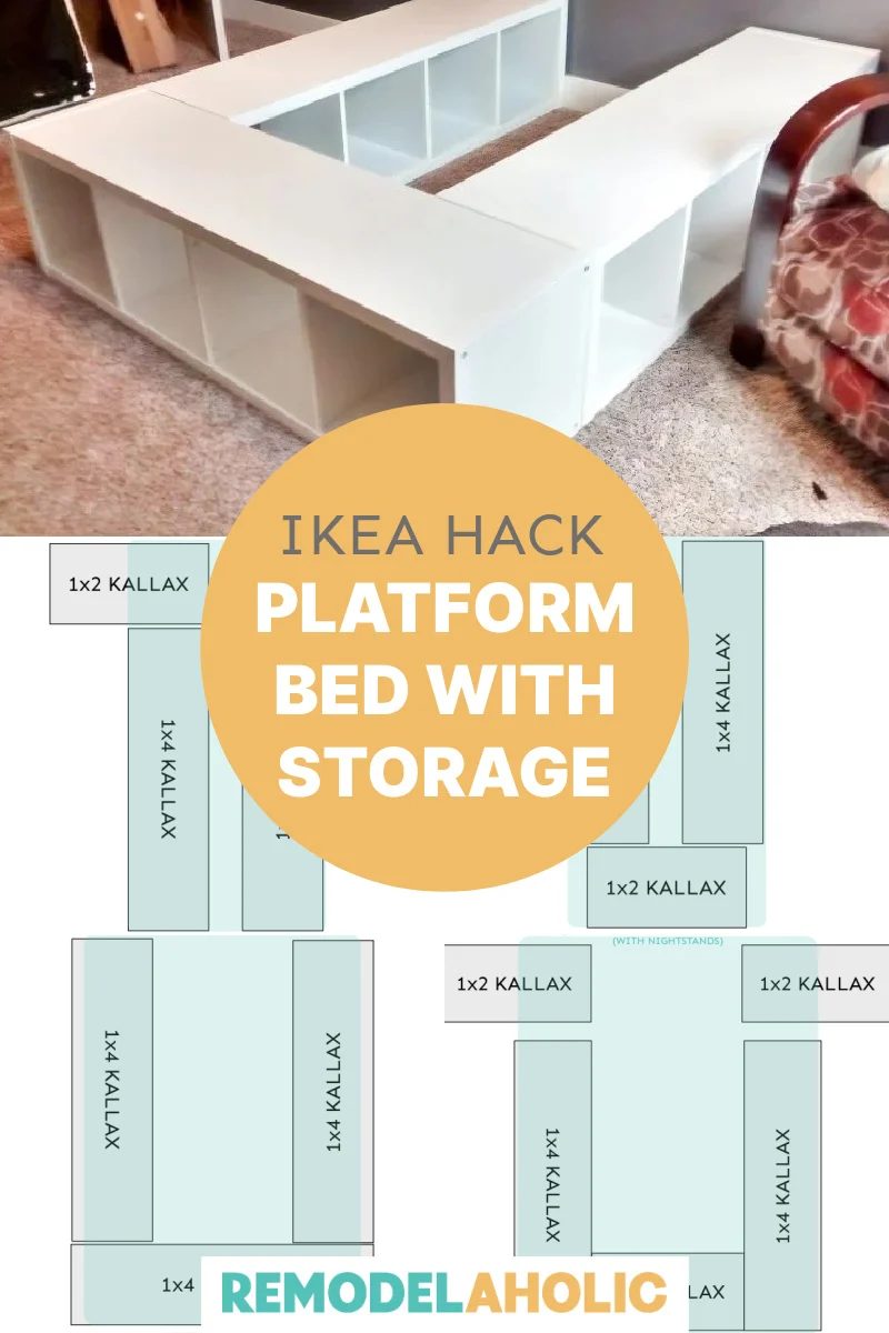walkthrough Handmade IKEA Platform Bed With Storage Shelves, Bekob