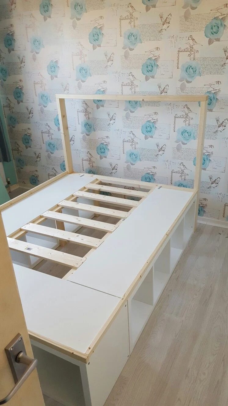 Handmade Ikea Platform Bed Kallax Double Bed Handmade By Charlenebaines