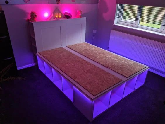 Ikea Kallax Platform Bed With Underbed Lighting Pinterest Nicola Brewster