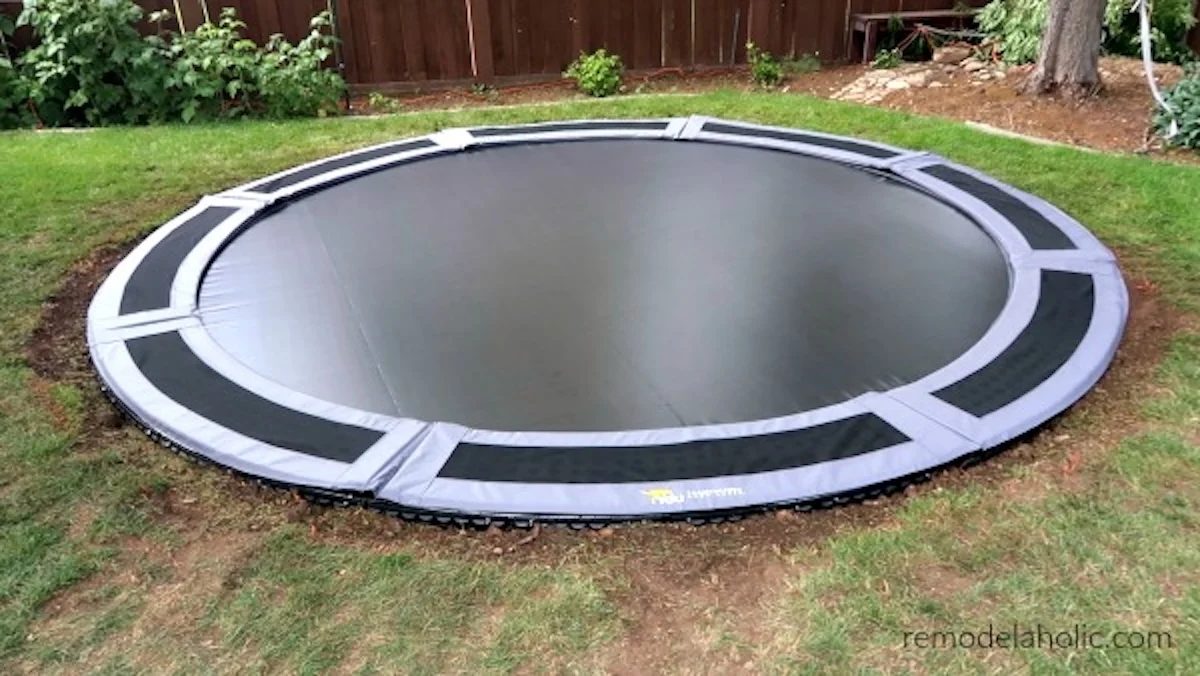 Finished 14 Foot In Ground Trampoline Installation Bekob
