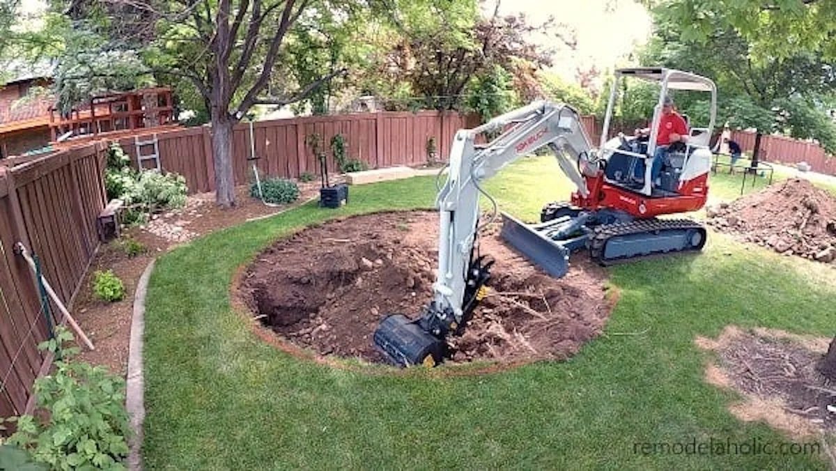 Digging An In Ground Trampoline Hole Bekob 600x338