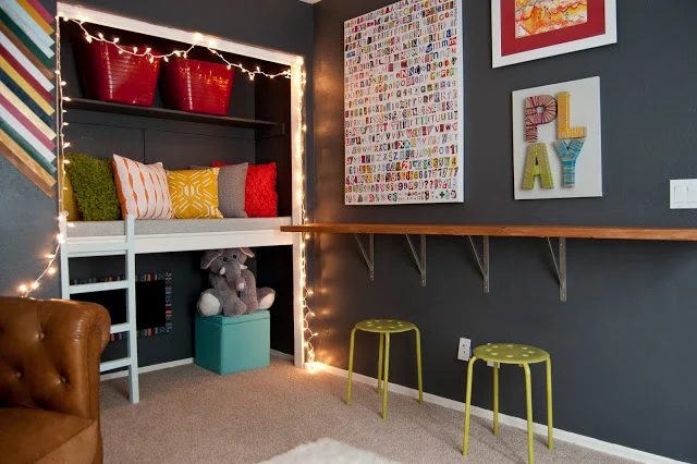 Colorful Playroom With Reading Loft 551 East Design Via Bekob