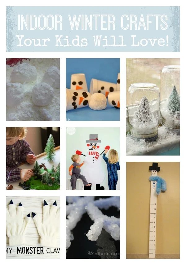 Need something to keep the kids busy when they are cooped up in the cold weather? Here are 8 Indoor Winter Crafts Your Kids Will Love! via tipsaholic.com #winter #crafts #kids #kid