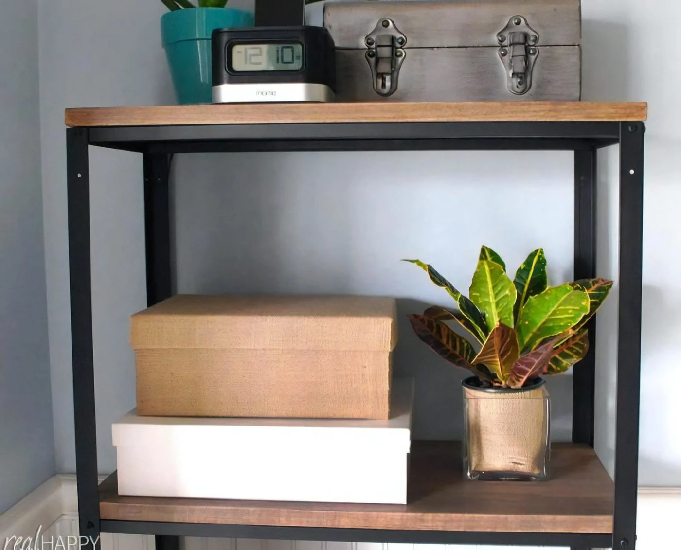 8a Wood And Metal Bookshelf Ikea method By Real Happy Space Featured On @Bekob 034201