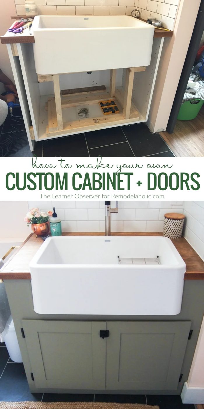 How To Make Your Own Custom Cabinet Doors For An Odd Sized Cabinet Space @Bekob