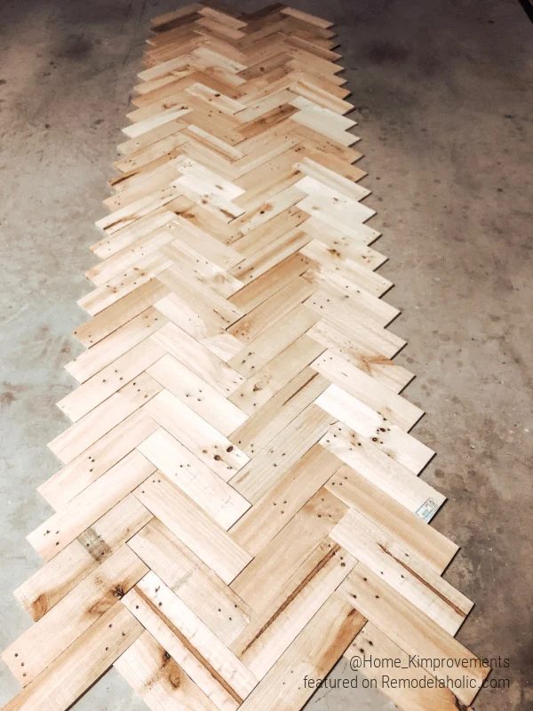 Use Pallet Wood For Herringbone Ceiling Accent In Farmhouse Entryway, Home Kimprovements On Bekob