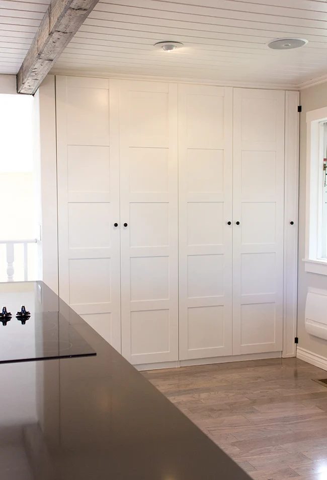 ikea kitchen method pax wardrobe pantry broom closet