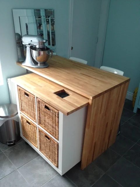 ikea kitchen method kallax rolling island