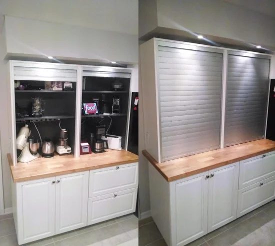 appliance garage ikea method kitchen galant roll-front cabinet