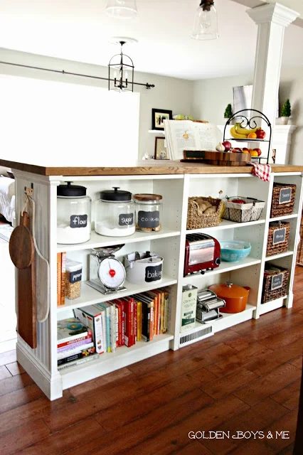 billy bookcases turned kitchen island ikea method