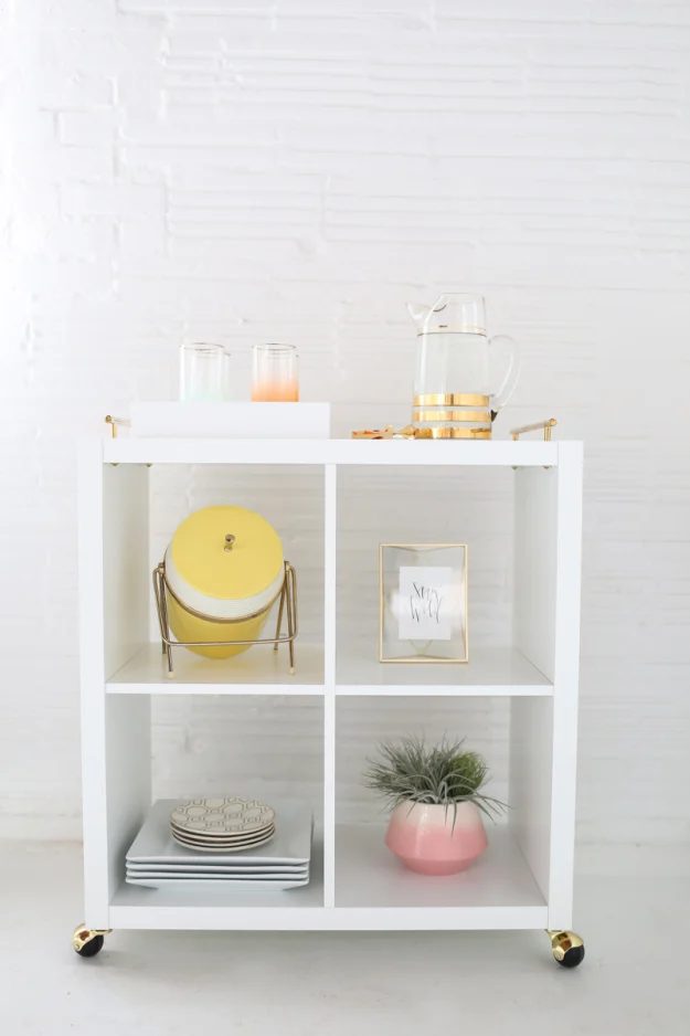ikea method kitchen kallax bar cart