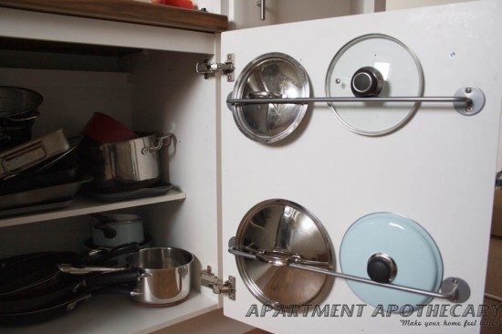 ikea kitchen method bygel rail hold pot lids
