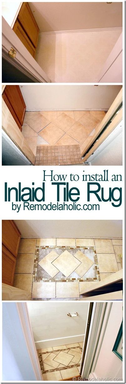 HOw to install an inlaid tile rug