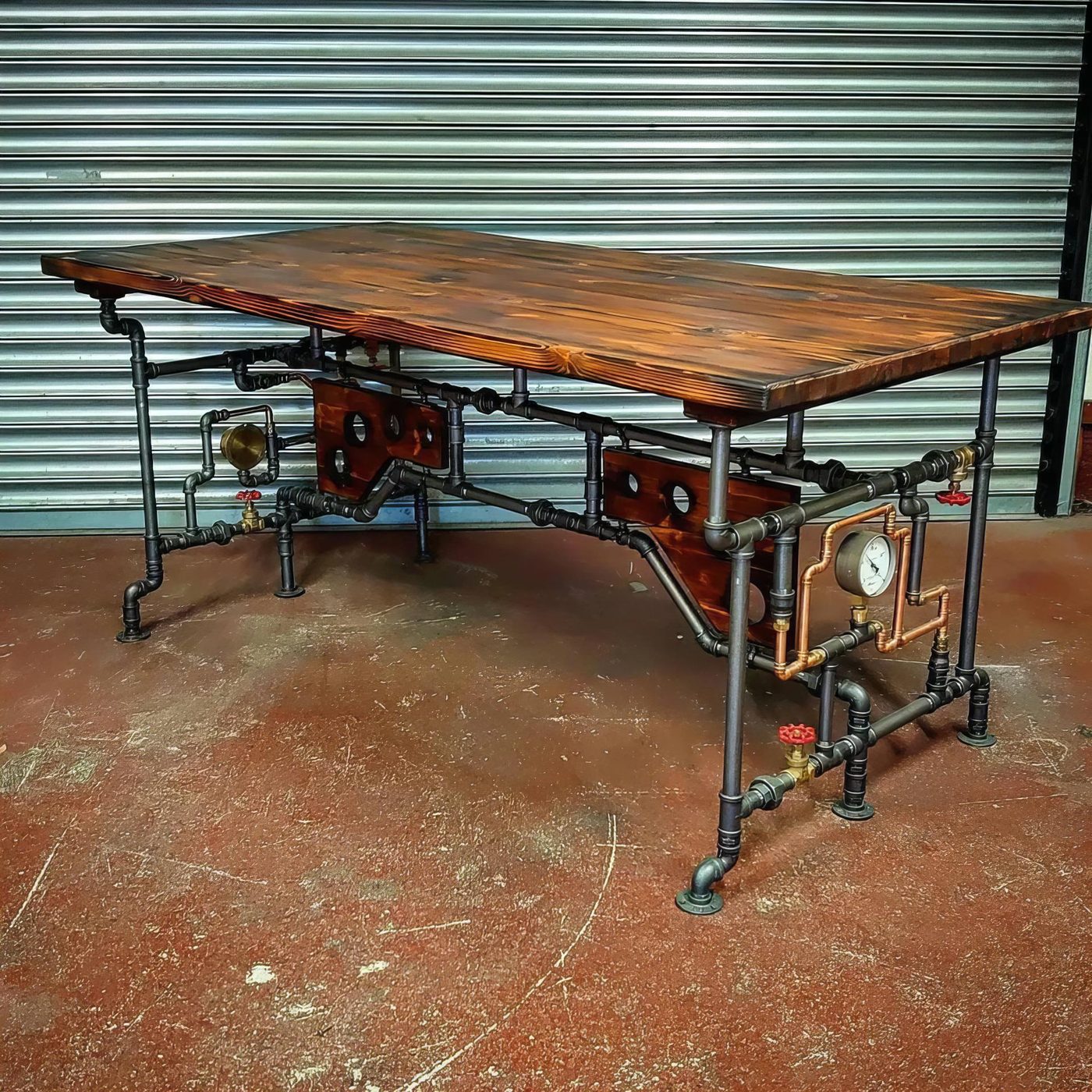 The Russell Steampunk Dining Table The Little Vintage Lamp Co 1 25315339960452 960x Crop Center 025210