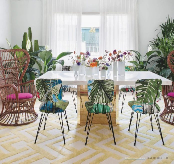 Tropical Dining Set | Modern Tropical Style on Bekob.com