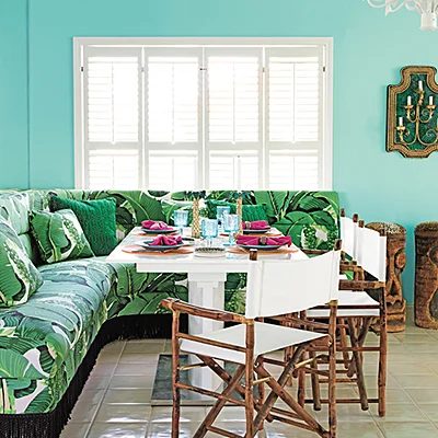 Tropical Dining Nook | Modern Tropical Style on Bekob.com