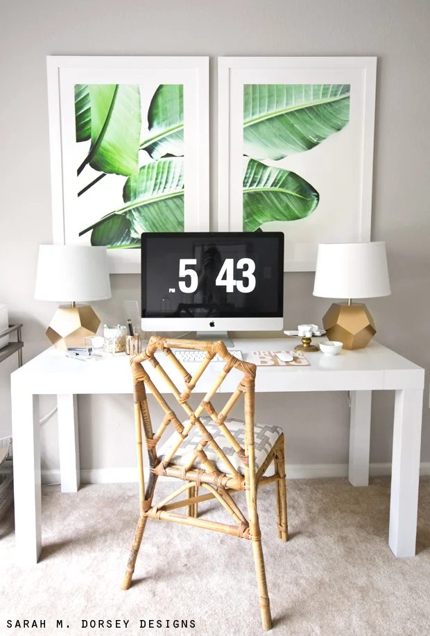 That framed leaf print! | Modern Tropical Style on Bekob.com