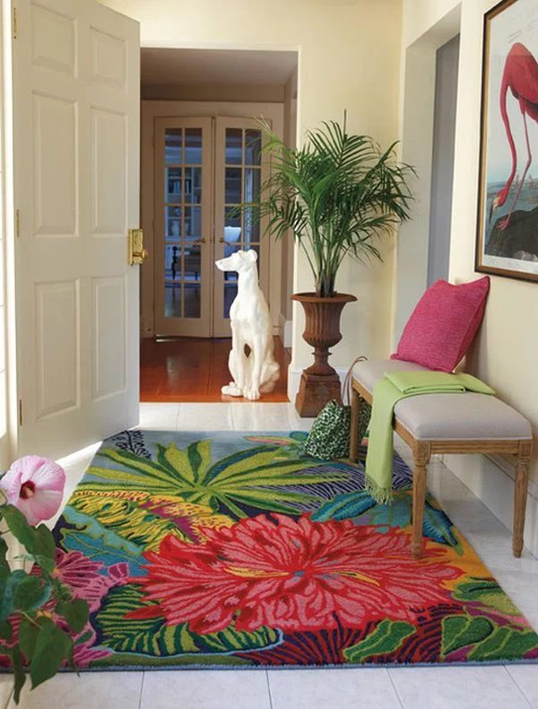 colorful entryway | Modern Tropical Style on Bekob.com