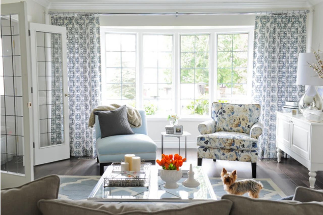 Floral Accent Chair Living Room Houzz
