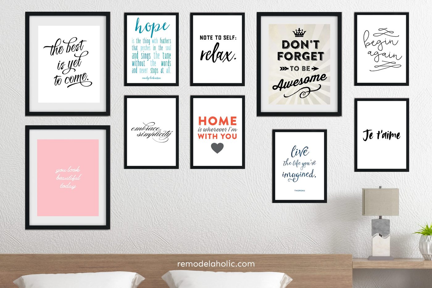 Inspirational Printable Art For Bedroom Wall Decor, Bekob