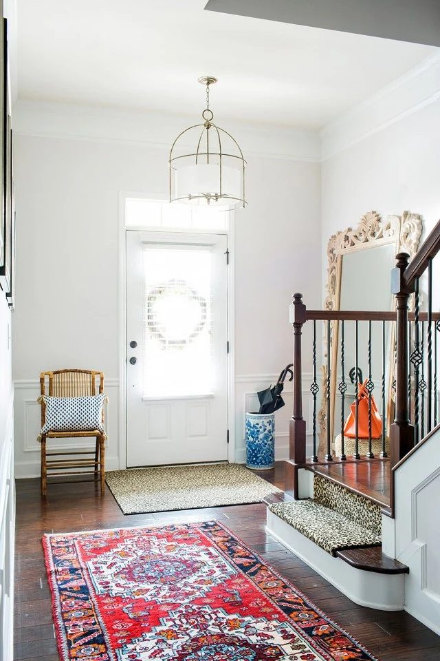 cheerful traditional entryway | 100+ striking Mudrooms and Entryways at Bekob.com