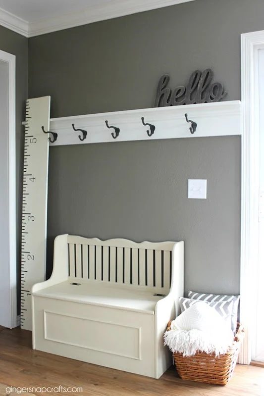 straightforward entryway coat rack for a mudroom! | 100+ striking Mudrooms and Entryways at Bekob.com