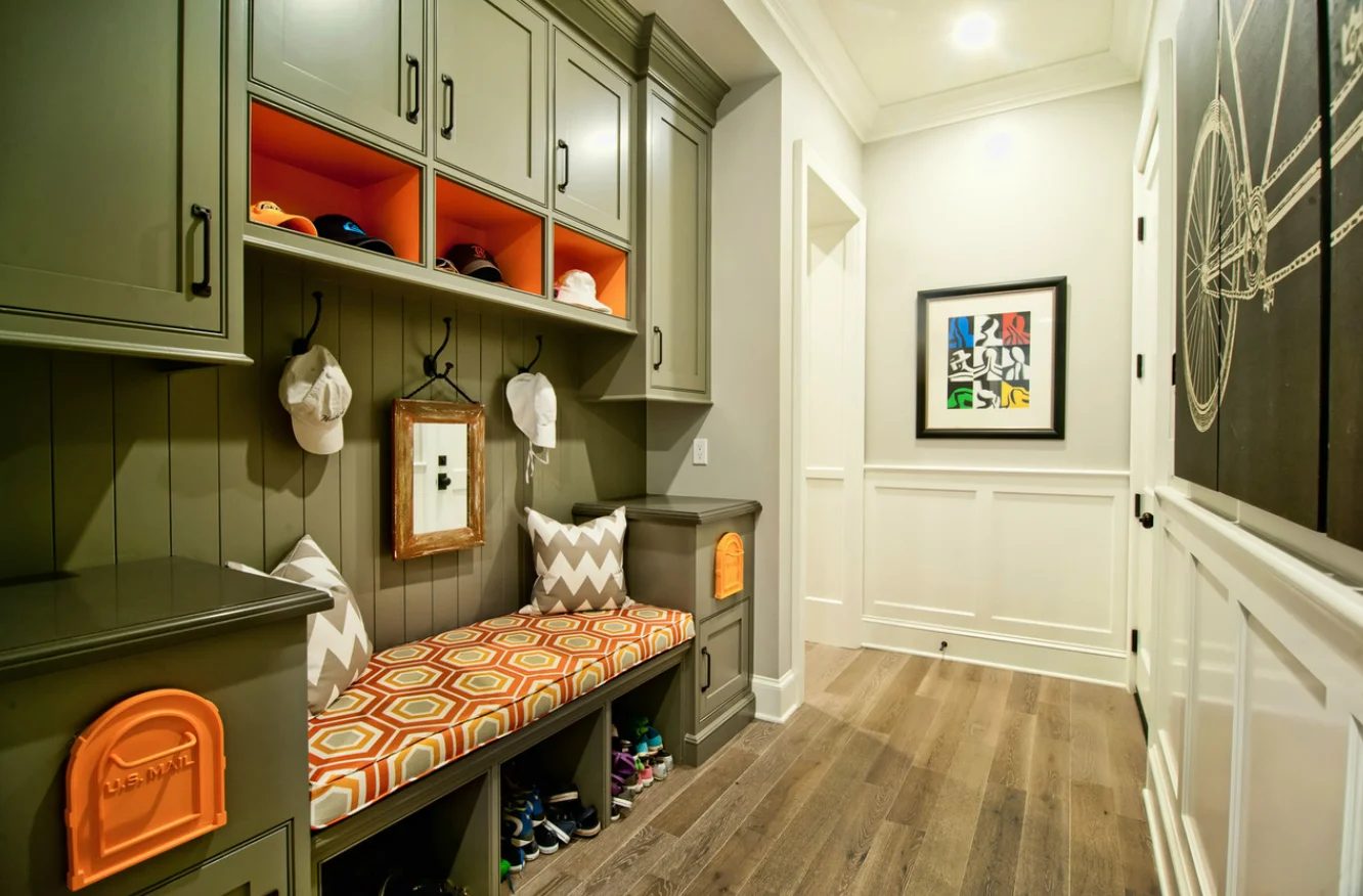 large colorful entryway | 100+ striking Mudrooms and Entryways at Bekob.com