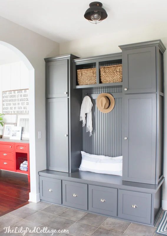 This built-in storage for a mudroom is vivid | 100+ striking Mudrooms and Entryways at Bekob.com