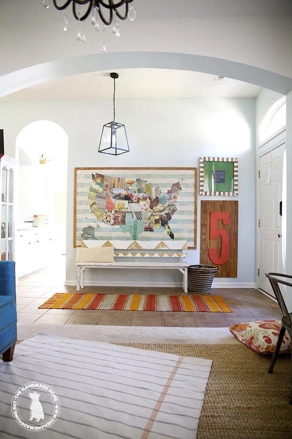 Artsy Entryway, large and colorful | 100+ striking Mudrooms and Entryways at Bekob.com