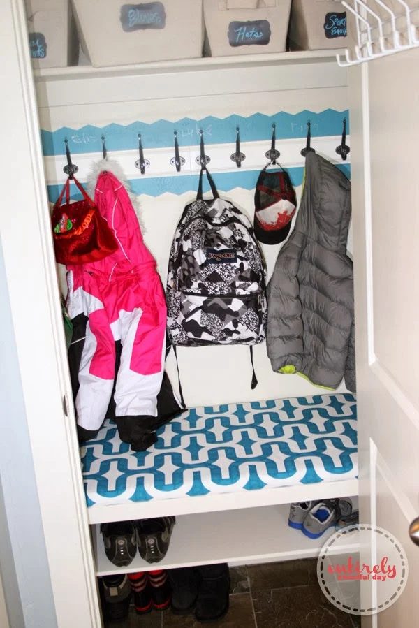 turn a closet into a mudroom | 100+ striking Mudrooms and Entryways at Bekob.com