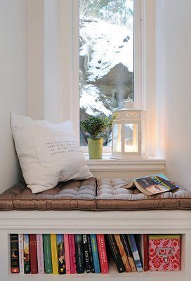 via BBB small window seat nook, via @Bekob