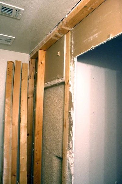 Remove studs but use them again later in a pocket door install. Bekob