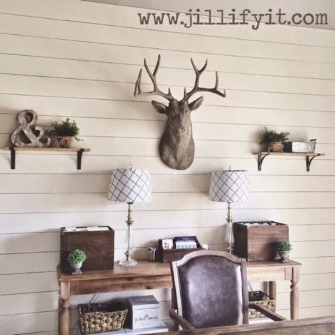 rustic home office makeover, Jillify It on @Bekob