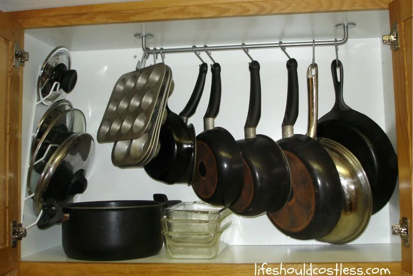 in cupboard pot rack insturctions