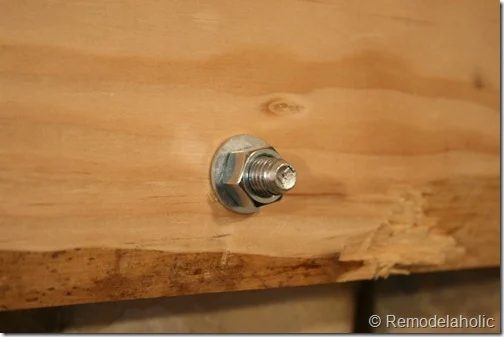 Installing a wood mantel on a stone wall (22)