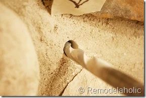Installing a wood mantel on a stone wall (15)