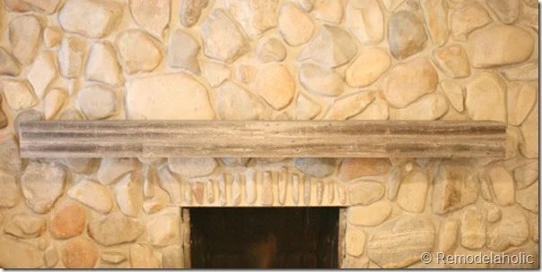 Installing a wood mantel on a stone wall final image