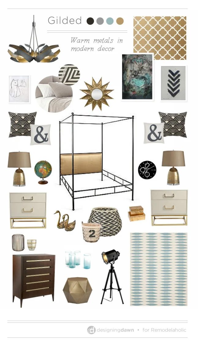 Gilded Mood Board - DesigningDawn for Bekob