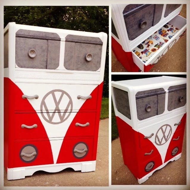 VW bus dresser paint option for boys room