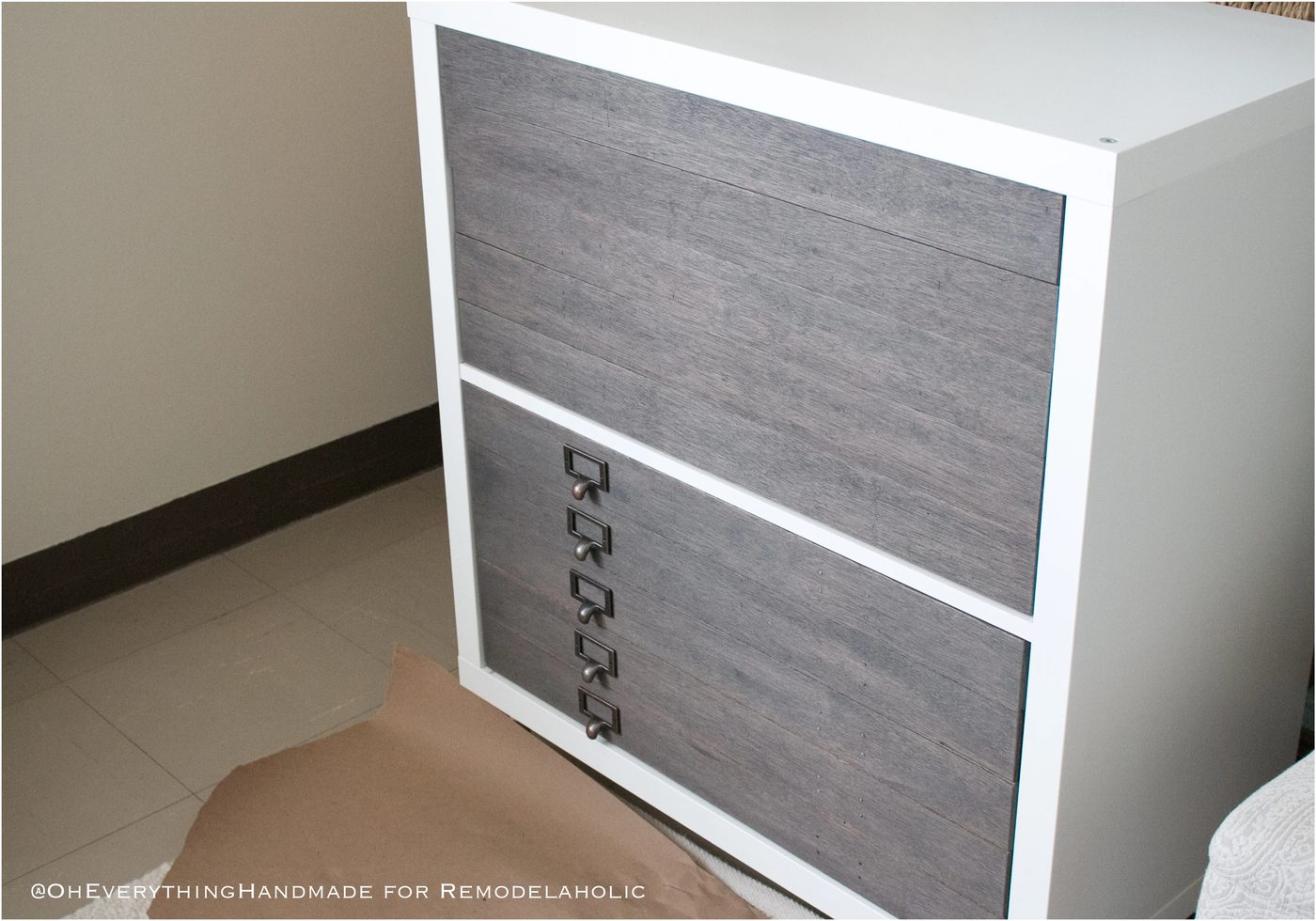 Kallax Flat File Cabinet Makeover 1adding Drawer Pulls
