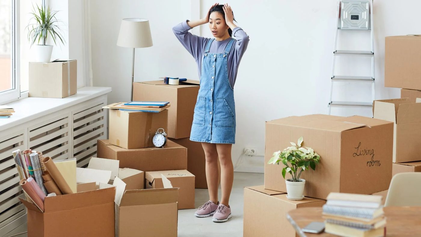 Woman Decluttering Items