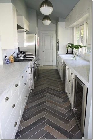 herringbone tile flooring