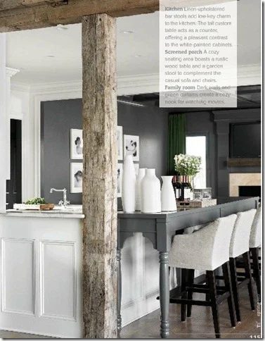 Rustic grey and modern kitchen bar