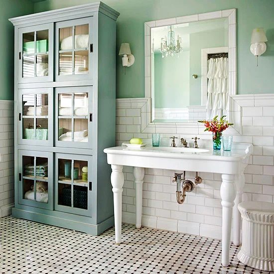 kitchen hutch for bathroom storage, Better Homes and Gardens
