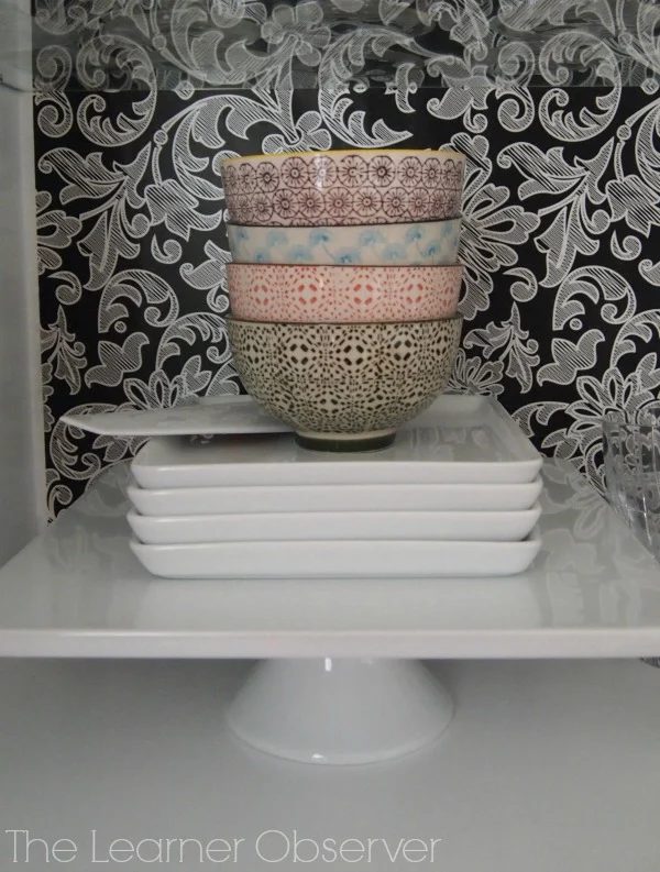 kitchen hutch with wallpaper backing, The Learner Observer featured on Bekob