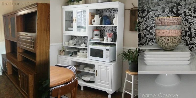 Create a Kitchen Hutch From an 80’s Wall Unit